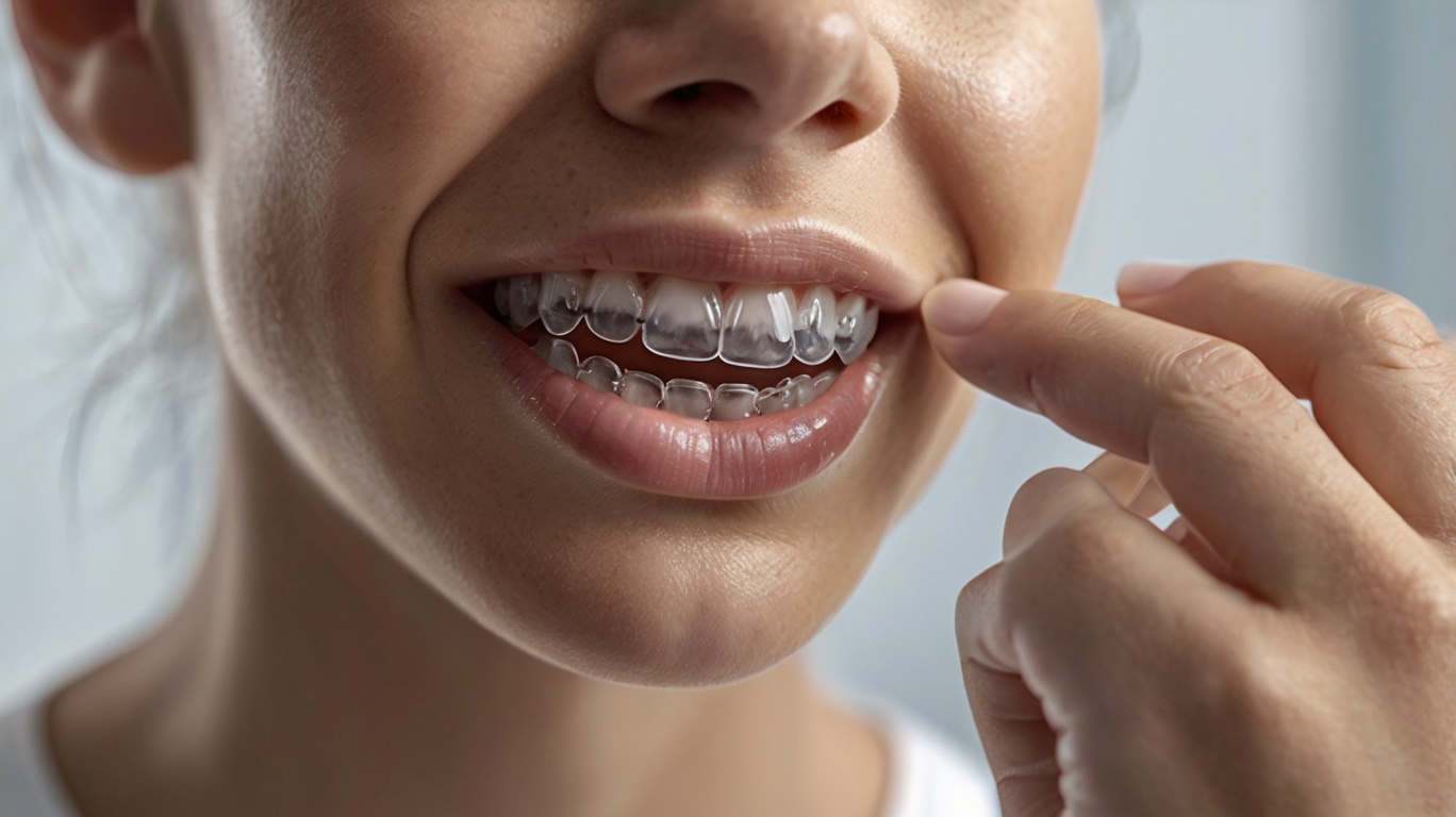 Smiling patient consulting with Invisalign provider in Langdon dental clinic
